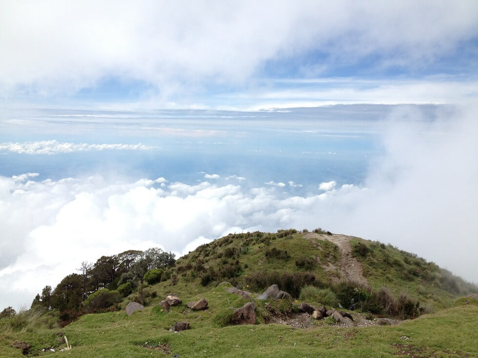 the summit of volcan santa maria