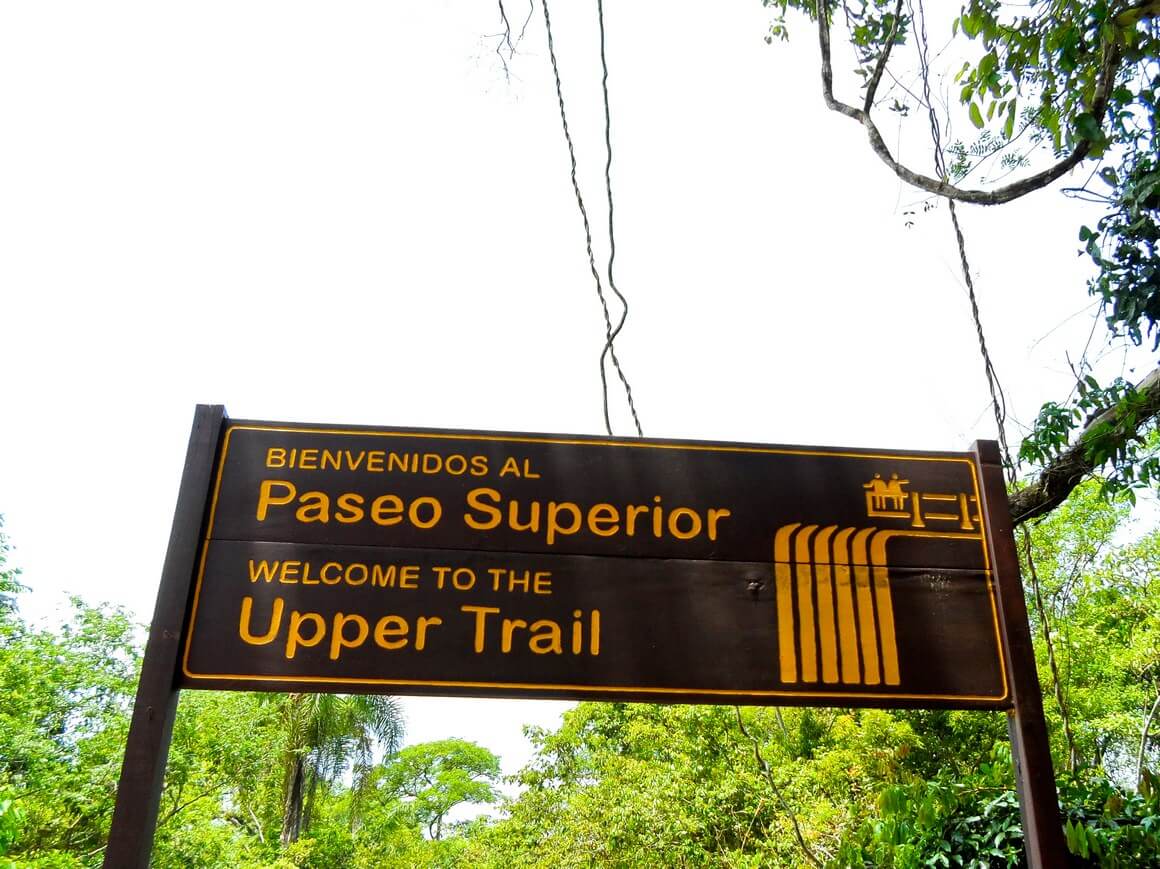 upper trail sign